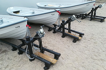 Båtslip för roddbåt med 150kg maxvikt